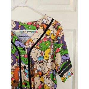 Nickelodeon Rugrats All Over Print Jersey Button Up Womens XL L